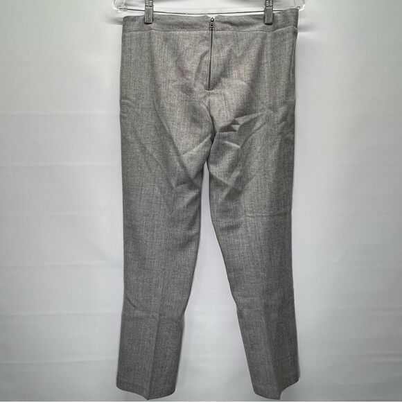 Alice + Olivia Marian Wool Cropped Lined Dress Pants in Light Heather Grey 6 - Picture 6 of 8